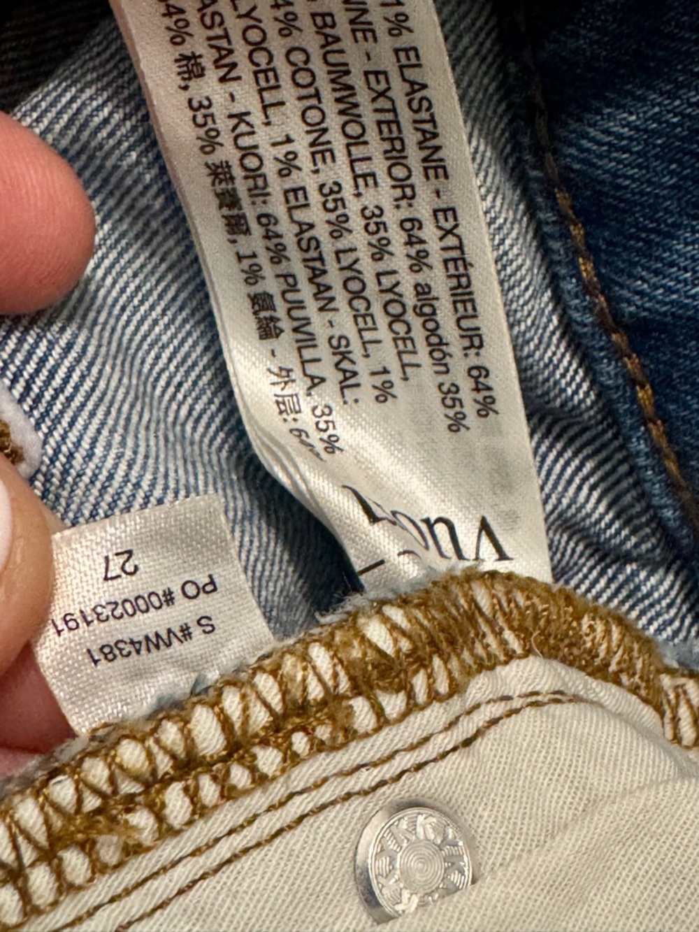 Vuori Vintage Wide Leg Jeans Light Wash Indigo Size 27 NWOT - Picture 8 of 16